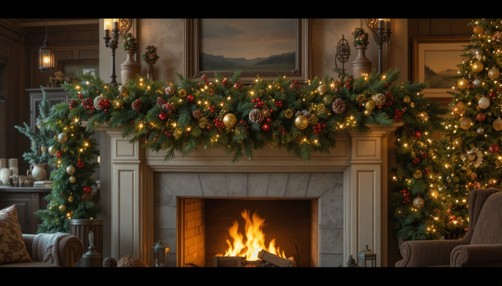 17 Magical Christmas Fireplace Mantel Decorating Ideas to Warm Up Your Home