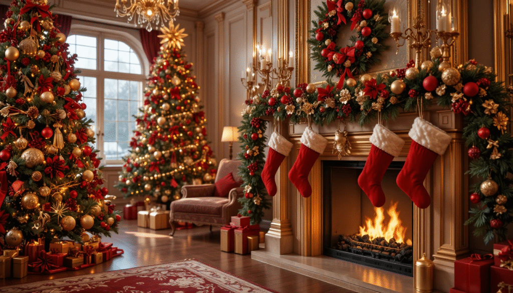 Red & Gold Magic: Stunning Christmas Decorating Ideas for a Warm, Elegant Holiday Home