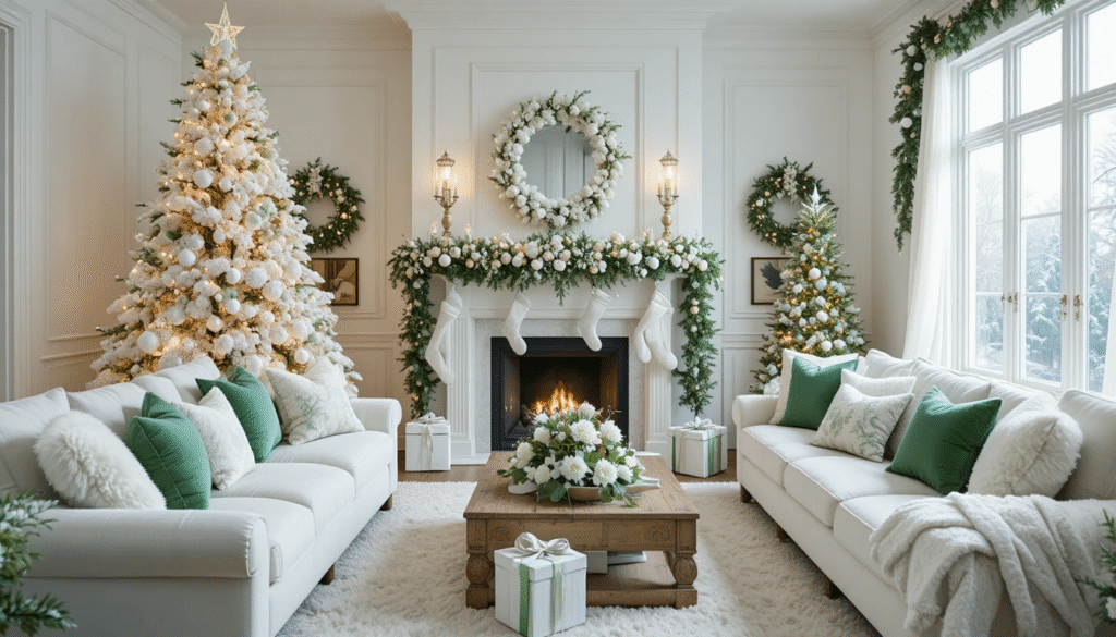 A Serene Holiday Dream: The Best Green and White Christmas Decor Ideas for a Modern, Cozy Home
