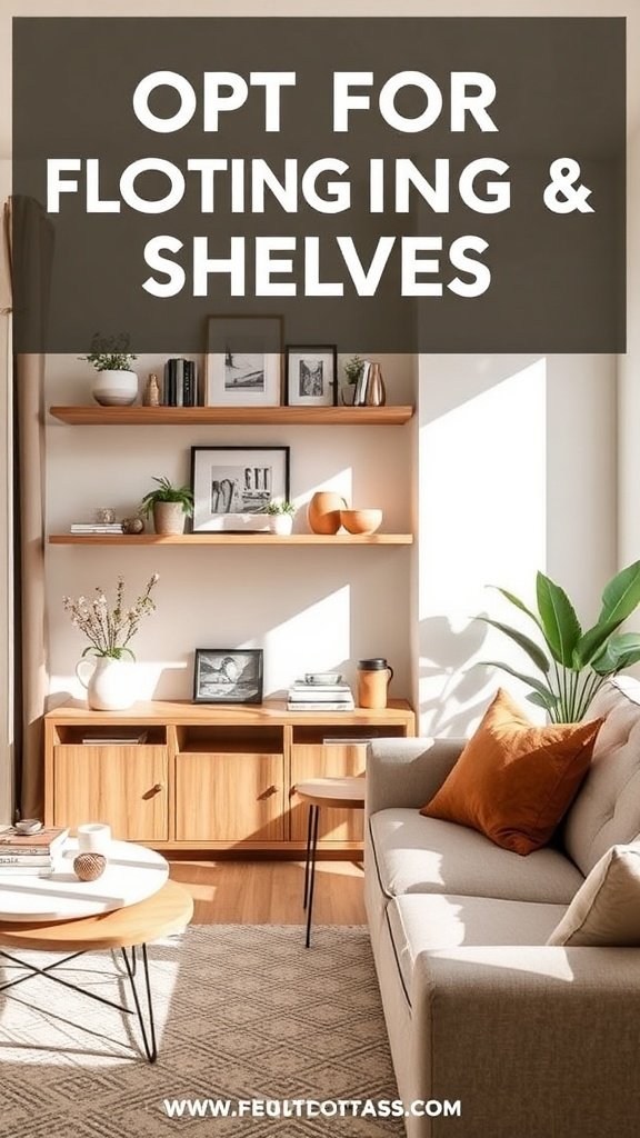 Opt for Floating Shelves