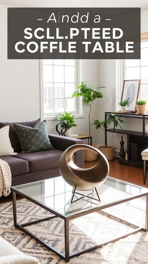 Add a Sculptural Coffee Table