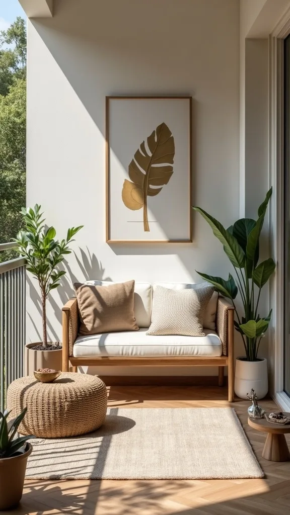 Do a small balcony makeover by defining one “use zone”