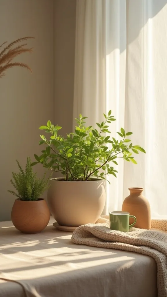 Add one sensory plant: fragrance or texture for a cozy vibe