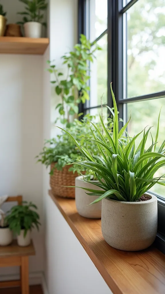 Use railing planters to free up floor space instantly