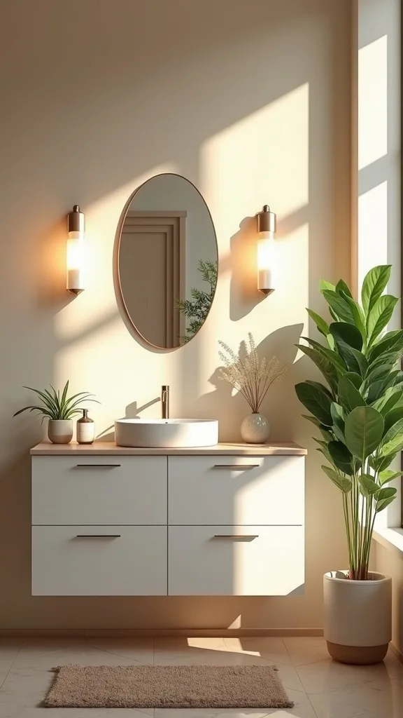 Use one tall plant to create privacy without blocking light