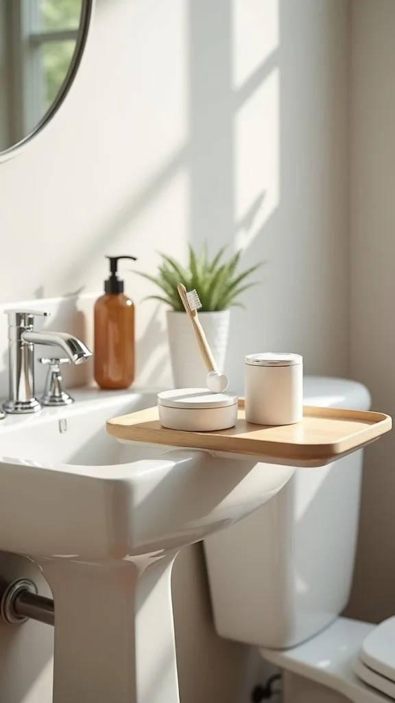 Add a Tilt-Out Tray for Toothbrushes and Small Items