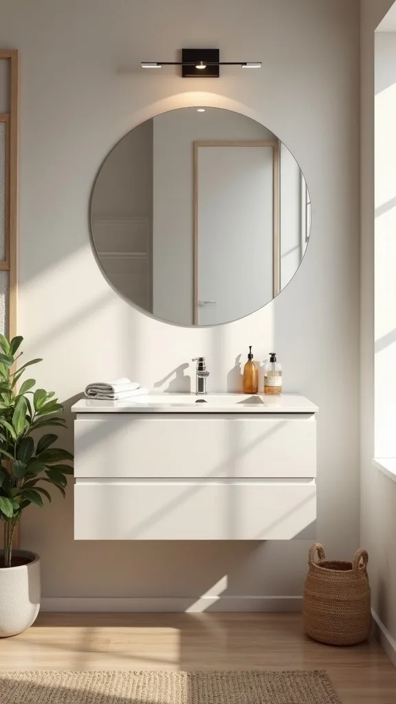 Swap in a Modern Light Fixture Above the Vanity