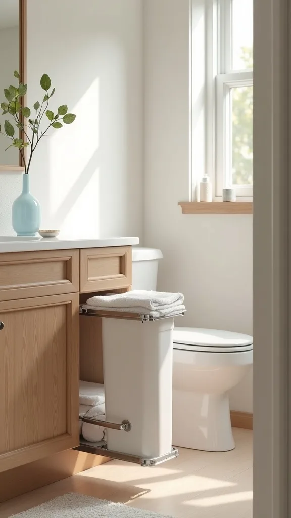 Add a Pull-Out Trash Can or Cleaning Caddy Inside