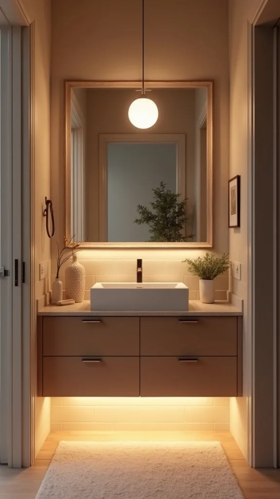 Add Under-Vanity Motion Lighting for a Soft Night Glow