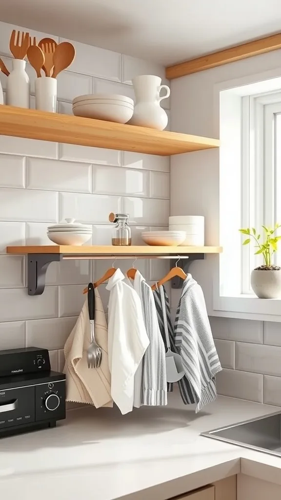 Install a Simple Rail System for Utensils and Towels