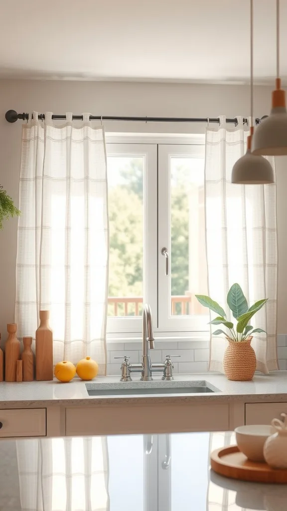 Frame the Window with Simple, Light-Filtering Curtains