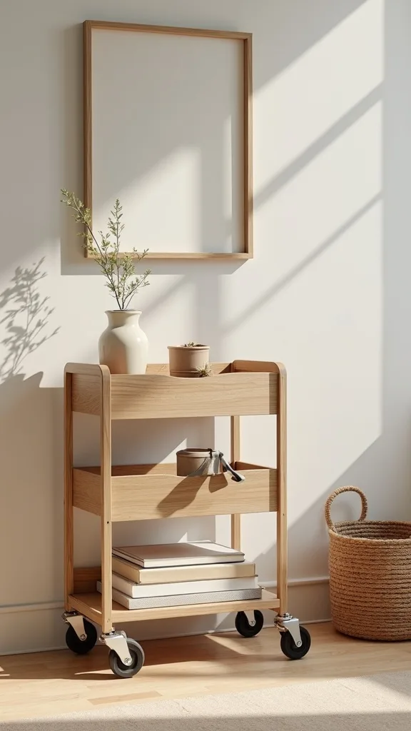 Use a Rolling Cart for “In-Between” Items and Projects