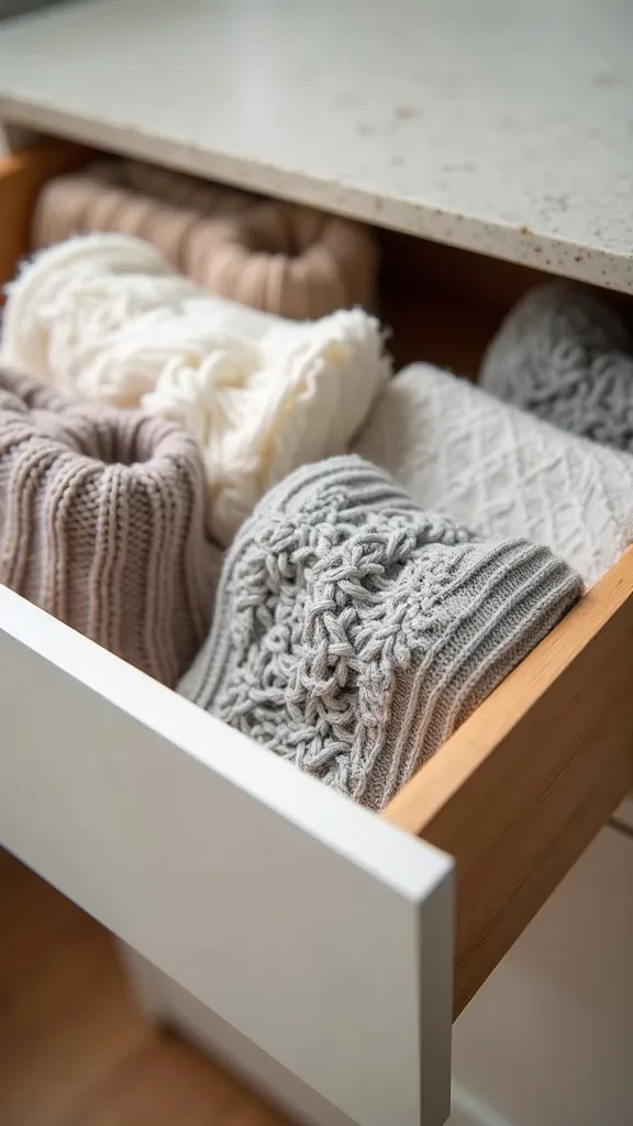 Use Drawer Dividers to Make Socks and Accessories Self-Sorting