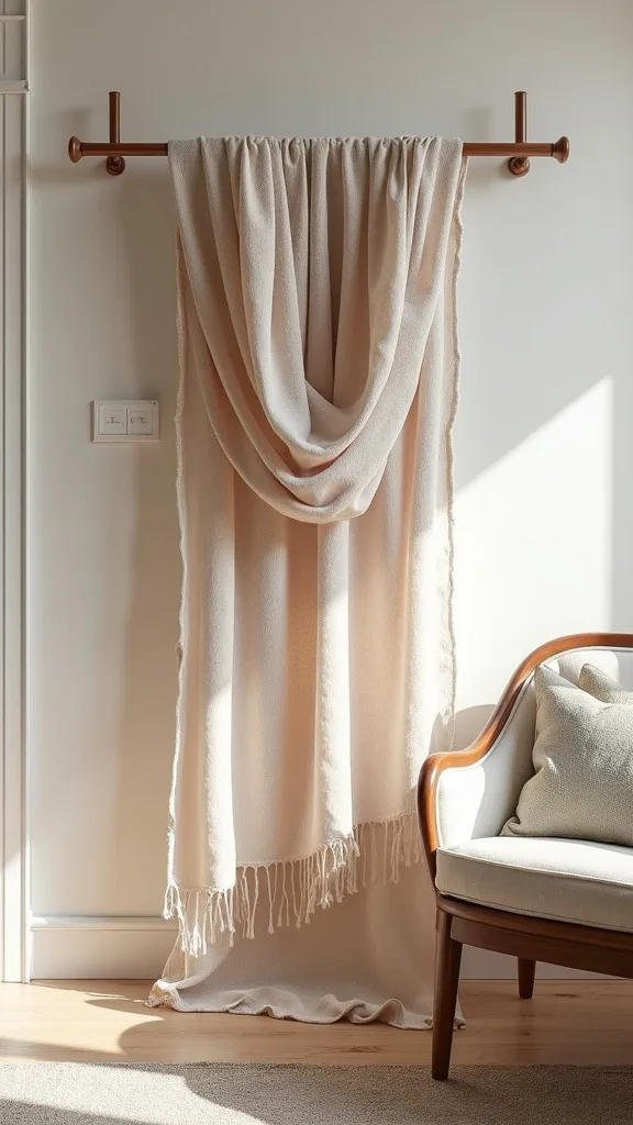 Use Tension Rods to Create a Scarf and Wrap Wall