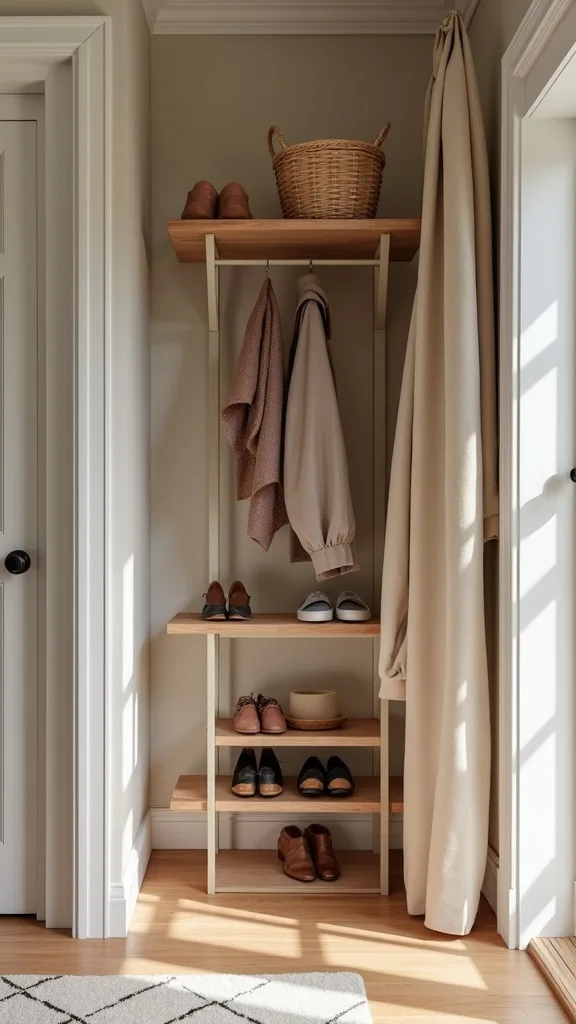Create a “One-Touch” Shoe Zone With Vertical Storage