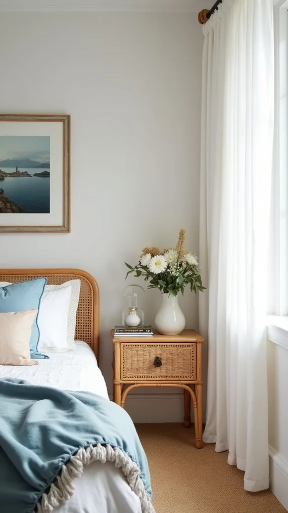 Add rattan furniture bedroom pieces in small, high-impact doses