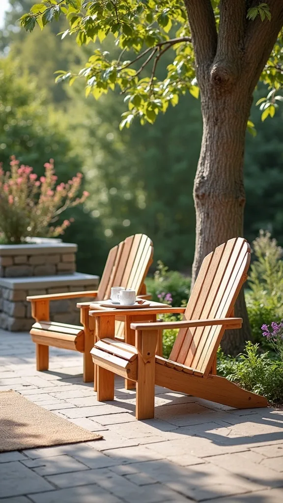 Mix Adirondacks and a Bench to Fit More Guests Without Feeling Crowded