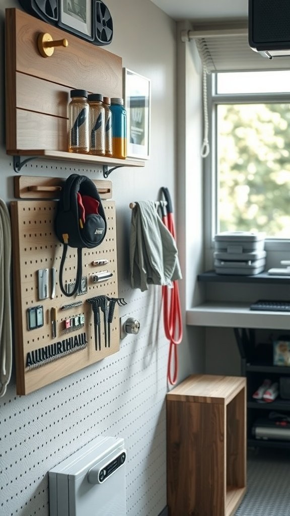 Use a magnetic strip for tiny metal essentials