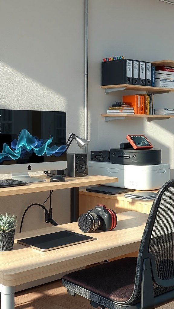 Create a “one-in, one-out” rule for desk accessories
