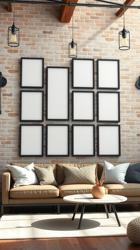 Create a Gallery Wall with Black Frames and White Space
