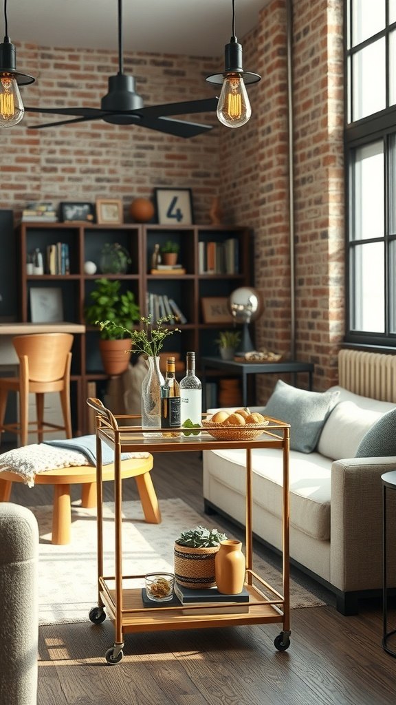 Add a Bar Cart or Utility Cart for Flexible Function