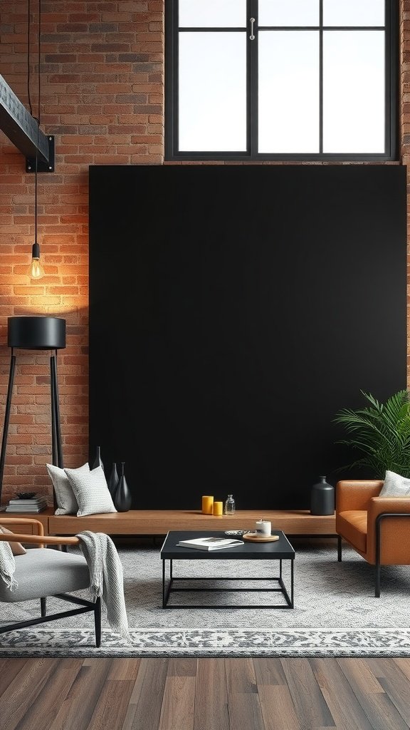 Use Matte Black as the “Frame” for the Whole Space