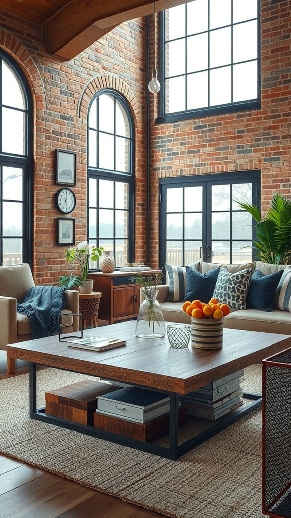 Choose a Low, Chunky Reclaimed Wood Coffee Table