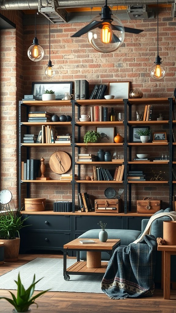 Use Open Shelving to Display “Workshop Meets Home” Styling