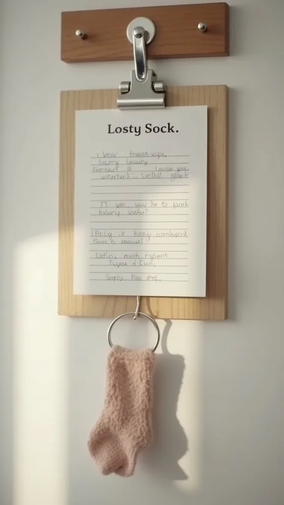 Use a Magnet or Clip Rail for Lost Socks and Laundry Notes