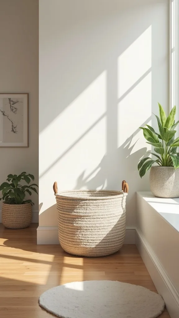 Use a “Laundry Landing” Basket for Items That Don’t Belong Here