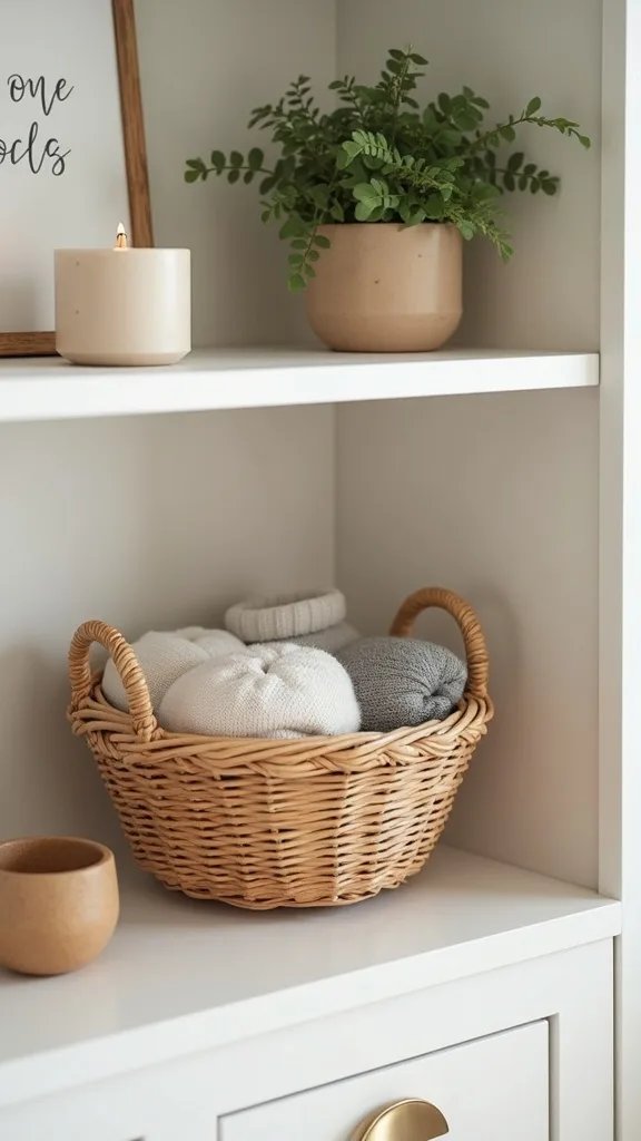 Add a Small Shelf or Basket Specifically for Single Socks