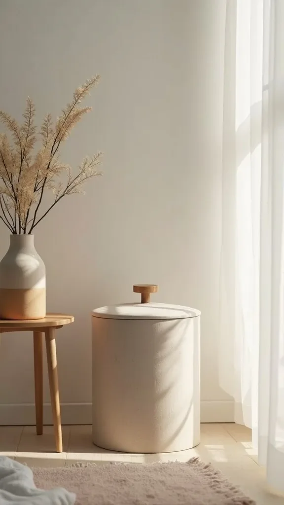 Use a Lidded Lint Bin to Keep the Area Fresh