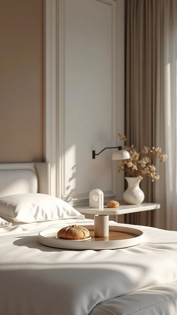 An Elevated Tray Moment on the Bed