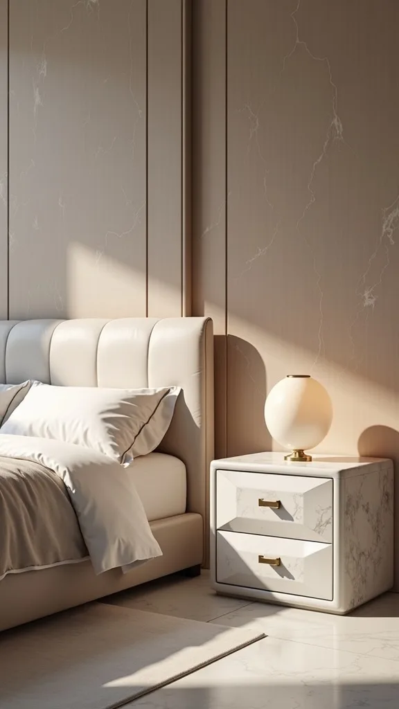 Sculptural Nightstands for a Gallery-Like Moment