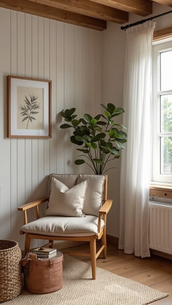 Mix wood tones to keep the room from feeling flat