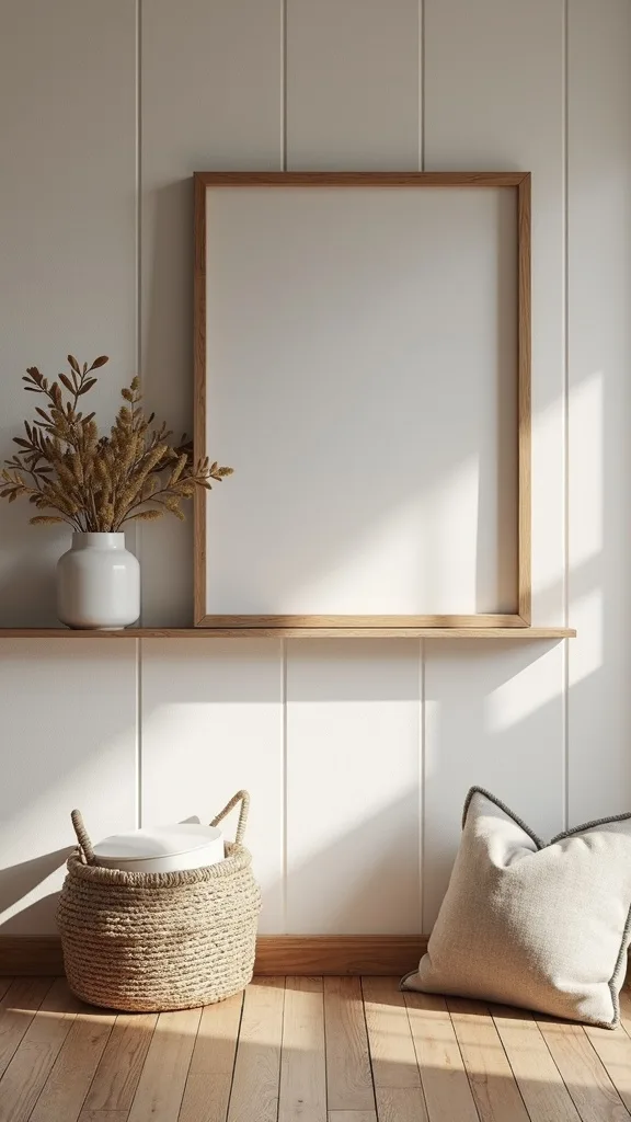 Make your TV wall feel intentional with a simple frame or ledge