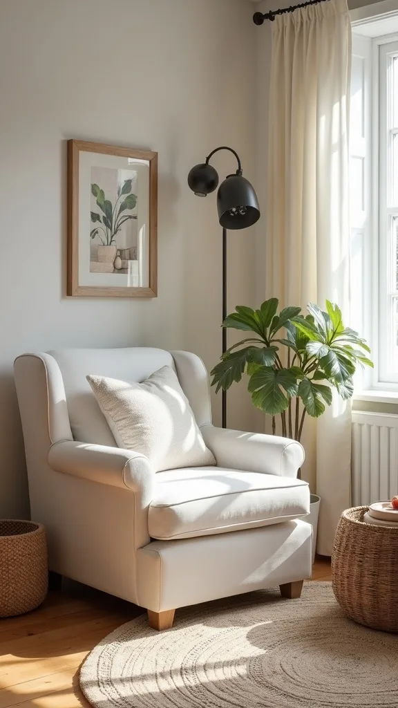 Add a slipcovered accent chair for casual comfort