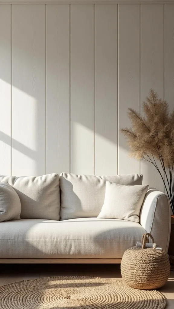 Anchor the seating with a neutral linen sofa you can actually live on