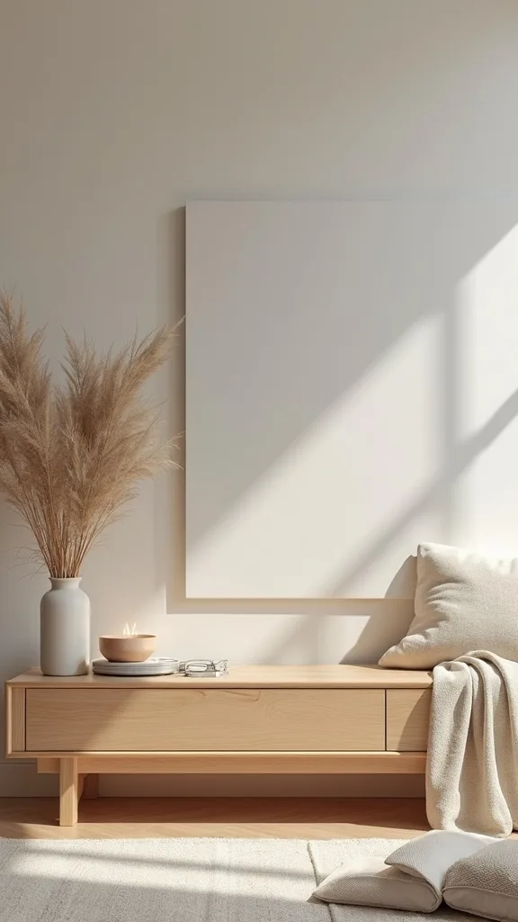 Choose a Low, Simple Media Console to Reduce Visual Noise