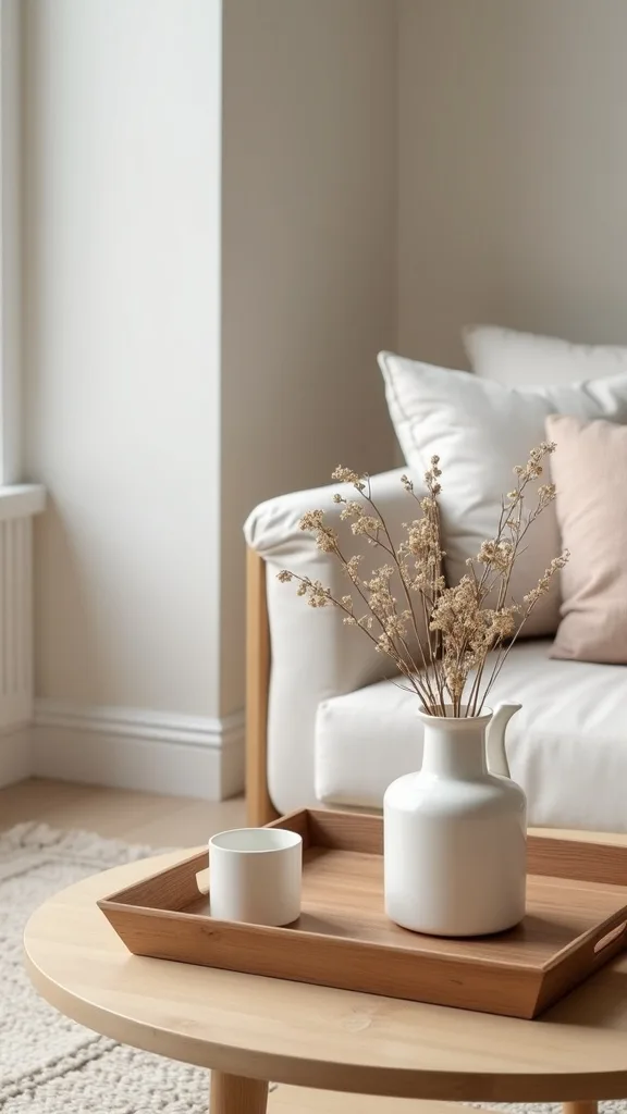 Use a Tray to Make the Coffee Table Feel Instantly Styled