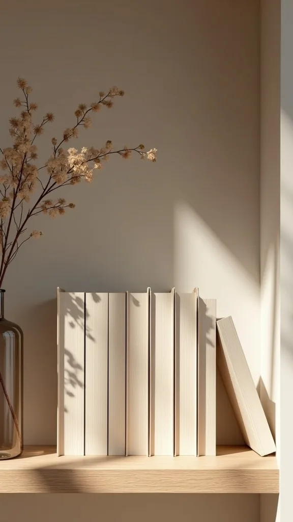 Create a Calm Shelf With Books Turned Spine-In (Sometimes)