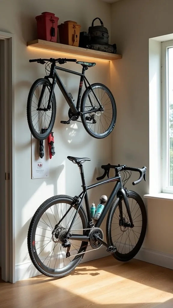 Micro Tool Zone: Mini Bike Repair Shelf + Magnetic Strip