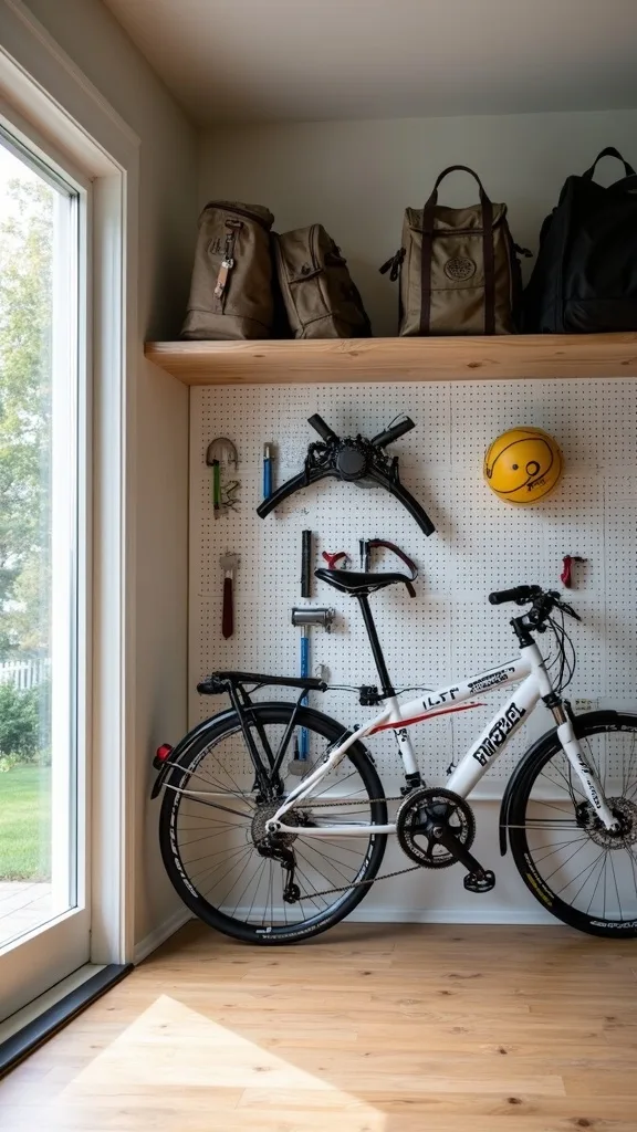 Pegboard Gear Wall for Pumps, Locks, and Ball Bags