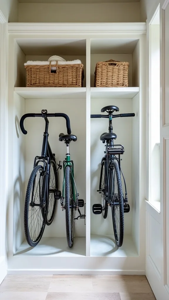 Family “Bike Parking Lines” with Painter’s Tape and Labels
