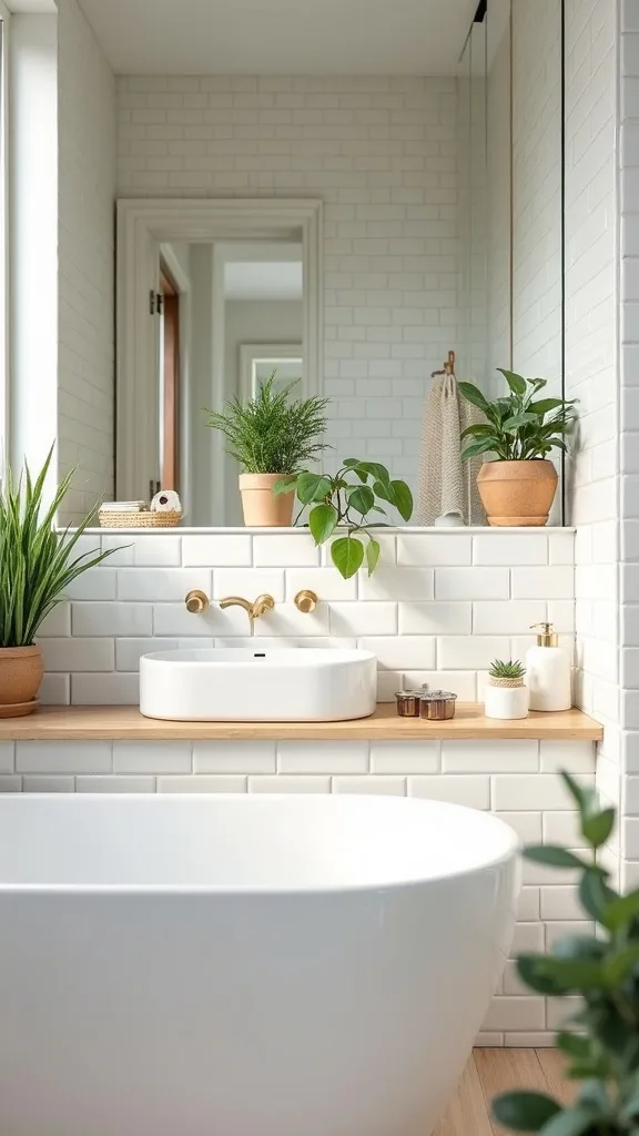 Swap One Shelf for a Plant Ledge Above the Tile Line