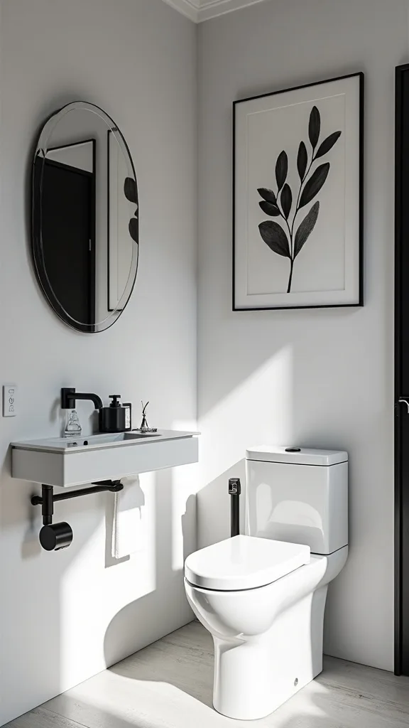 Choose a black-and-white art print to personalize the walls