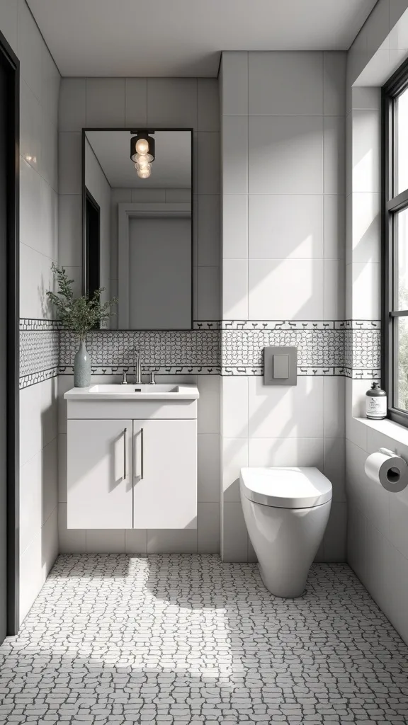 Use dark grout as your summer-proof “low-stress” tile choice