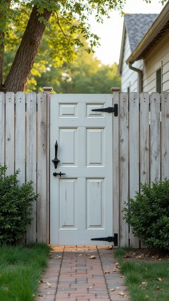 Reclaimed Door or Shutter Fence (Front Yard Fence Ideas with Personality)