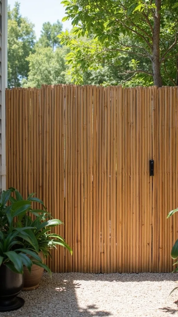 Bamboo Roll Fence on T-Posts (Fastest Privacy for the Money)