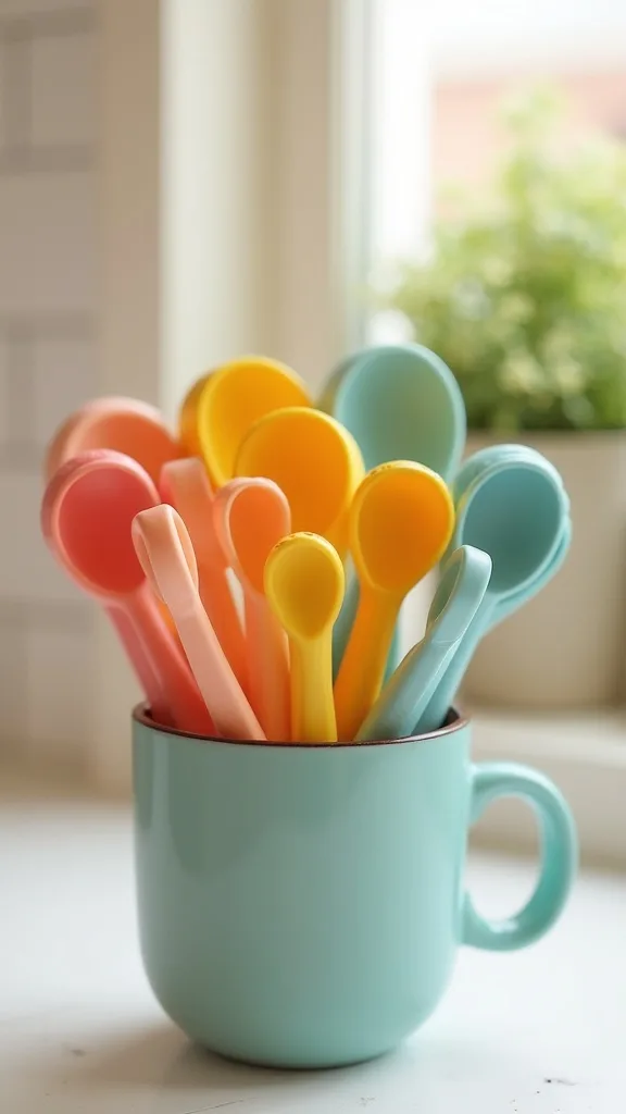 Bring in a Set of Mini Colorful Measuring Spoons You’ll Actually See